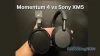Holding Sennheiser Momentum 4 vs Sony WH-1000XM5 headphones side by side