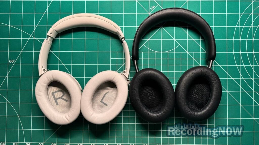 inside the earcups of Bose QuietComfort Ultra vs QC45 (QuietComfort 45)