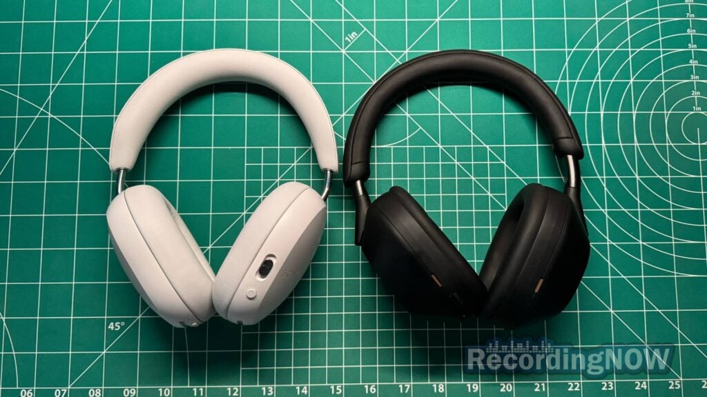 Sonos Ace vs Sony WH 1000 XM5 headphones side by side on desk
