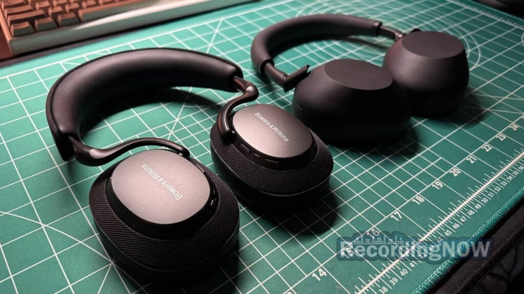 Bowers and Wilkins Px7 S3 vs Sony WH-1000XM6 side by side close up