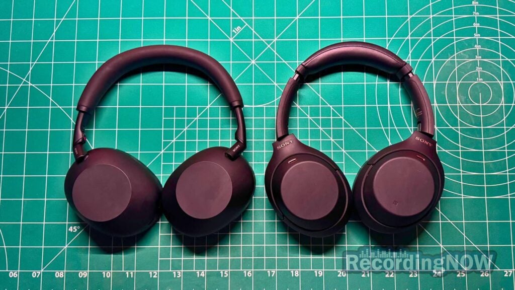 Sony XM6 vs XM4 headphones laid flat