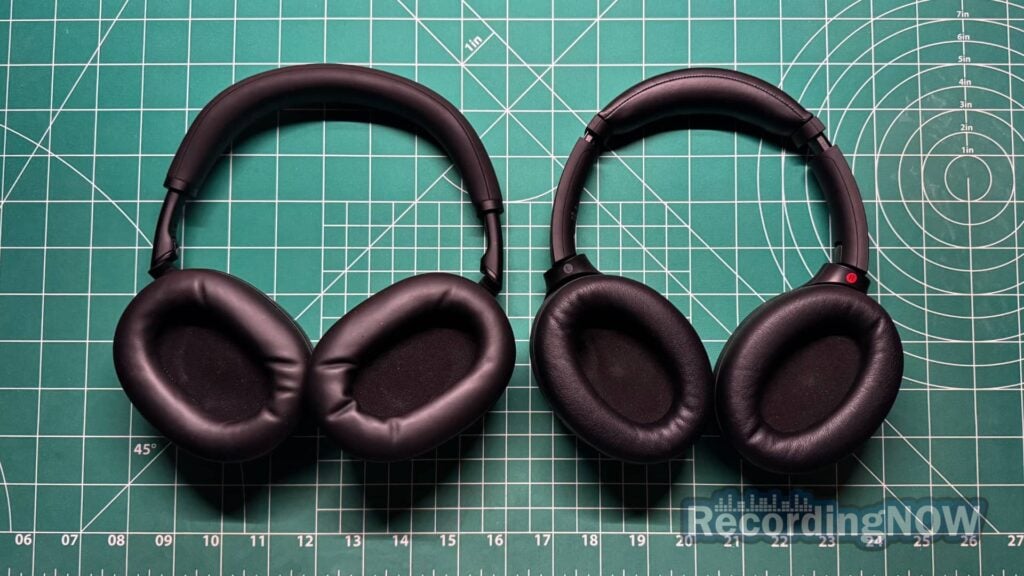 Inside the earcups of Sony WH-1000XM6 vs WH-1000XM4 side by side