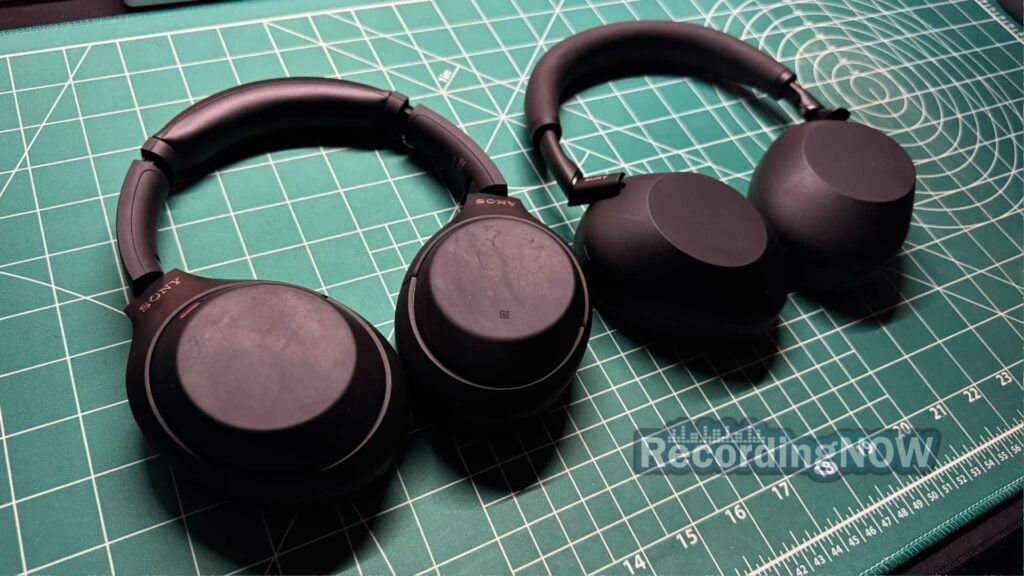 Sony WH-1000XM4 vs Sony WH-1000XM6 headphones side by side close up