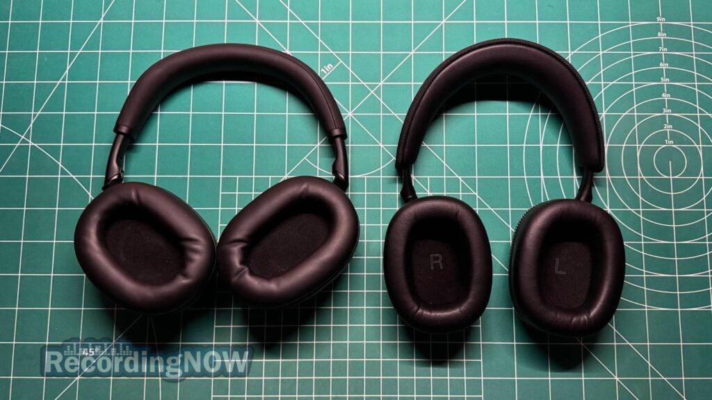Inside the earcups of Sony WH-1000XM6 vs Bowers and Wilkins Px7 S3 side by side