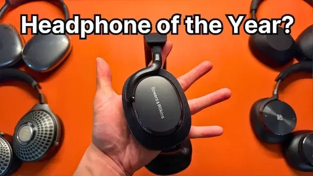 Bowers and Wilkins Px7 S3 headphones with Sony WH-1000XM6, Apple AirPods Max, Focal Bathys, and Bang and Olufsen H95 in background