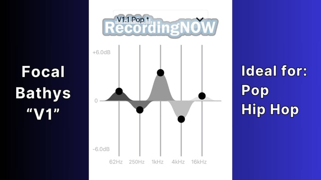 Best Equalizer (EQ) Settings for Focal Bathys from RecordingNow for Pop and Hip Hop