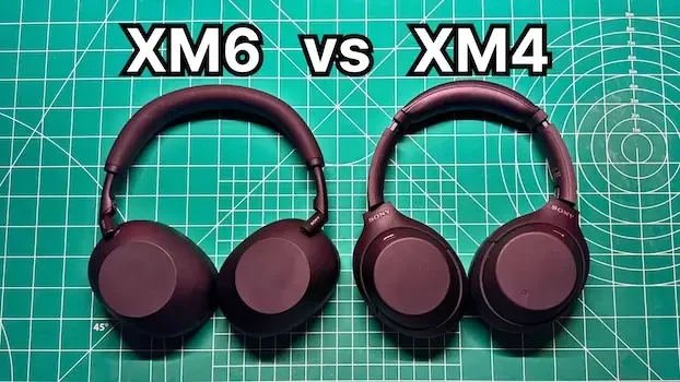 Sony WH-1000XM6 vs WH-1000XM4 headphones side by side