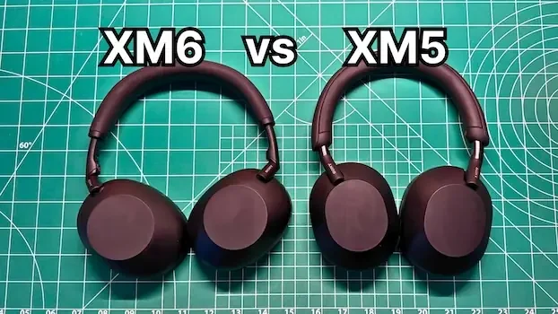 Sony WH-1000XM6 vs WH-1000XM5 headphones side by side