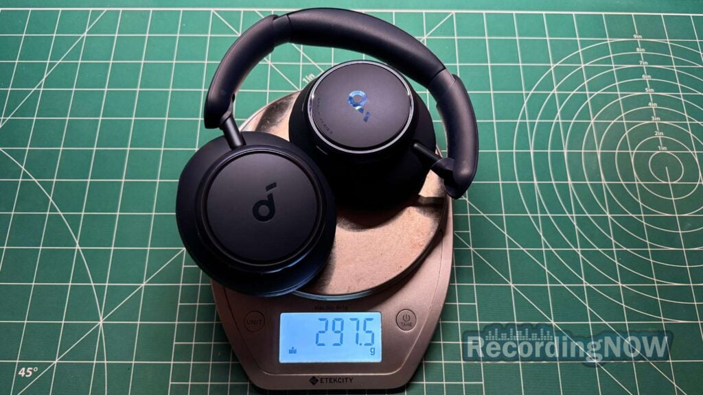 blog-img-1693070240787 Anker Soundcore Space Q45 weight of 297.5 grams on scale