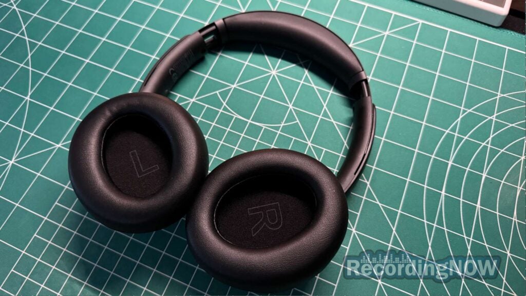 inside earcups of Anker Soundcore Life Q30 headphones in black