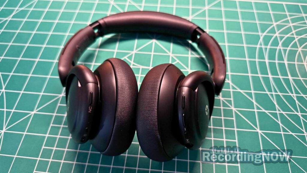 Close up of Anker Soundcore Life Q30 headphone buttons and controls