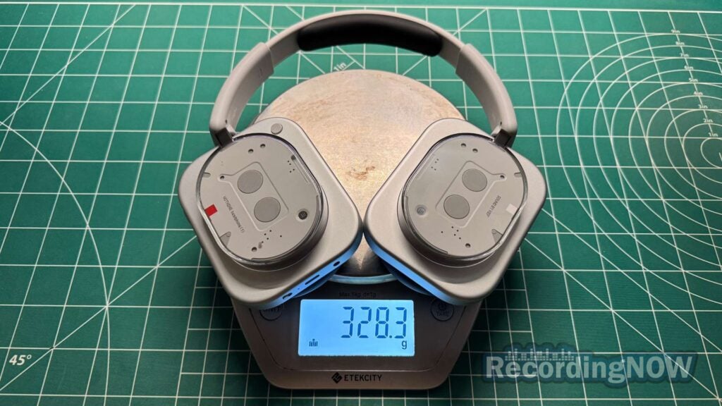 blog-img-1693070240787 Nothing Headphones 1 weight of 328.3 grams on scale