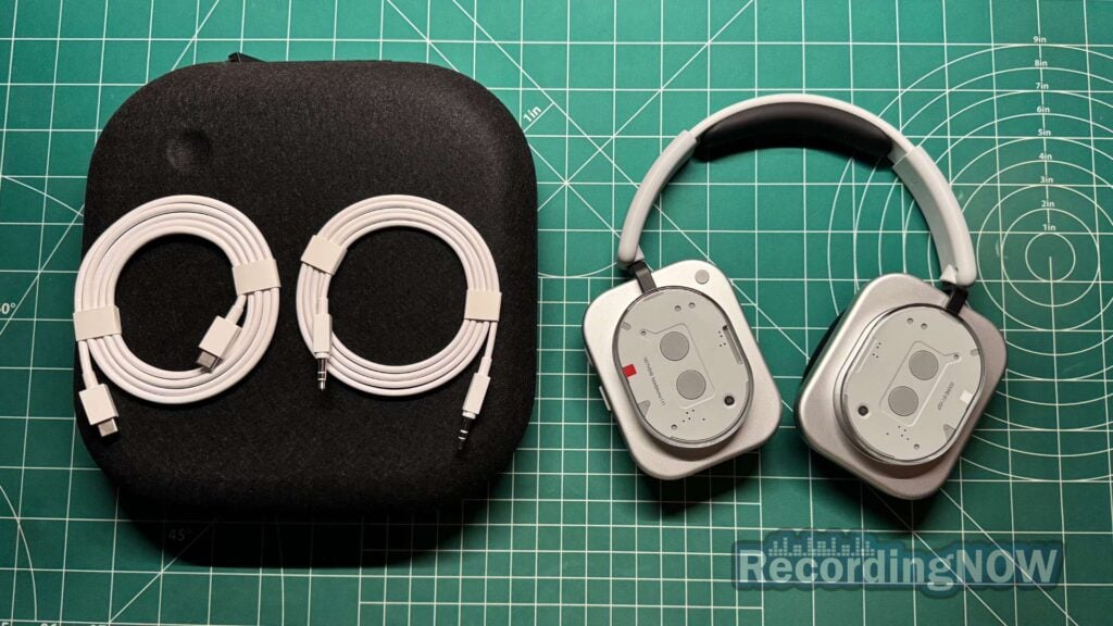 blog-img-1693070783735 Nothing Headphone 1 next to included hardshell case and cables