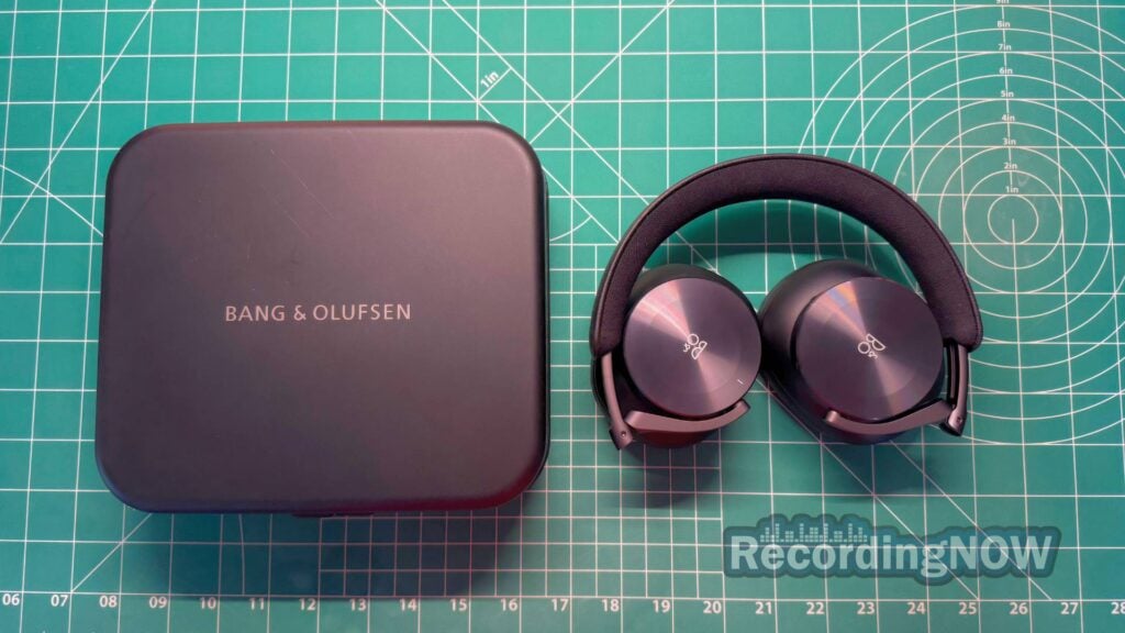 blog-img-1693070783735 Bang & Olufsen Beoplay H95 headphones folded and collapsed next to included premium metal aluminum case
