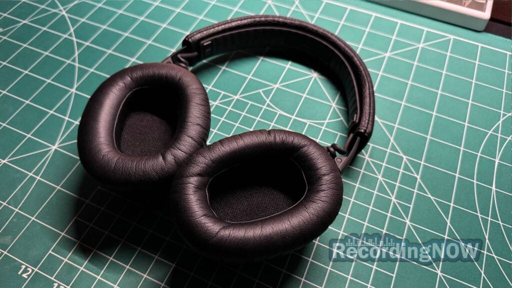 inside earcups and headband cushion of Marshall Monitor III ANC
