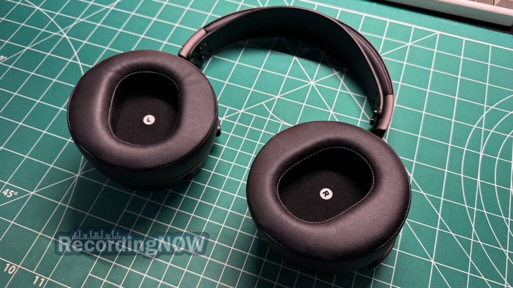 inside earcups of Audeze Maxwell headphones