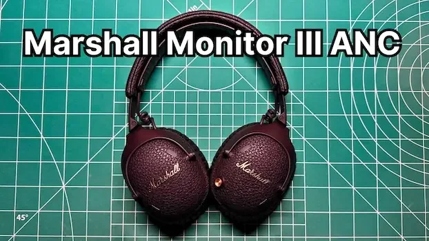Marshall Monitor III ANC headphones on desk