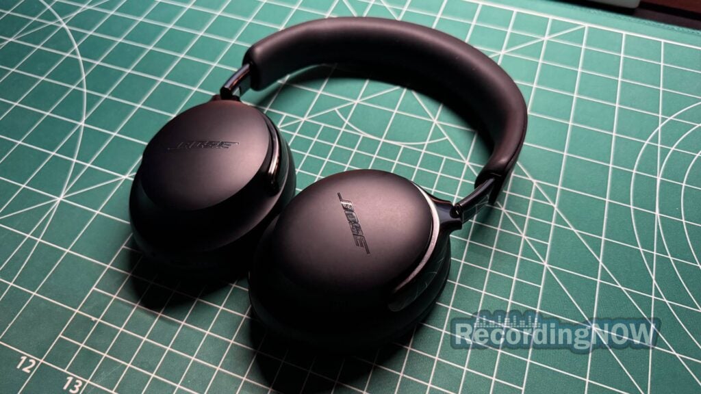 Close up of Bose QuietComfort Ultra 2nd gen headphones on desk
