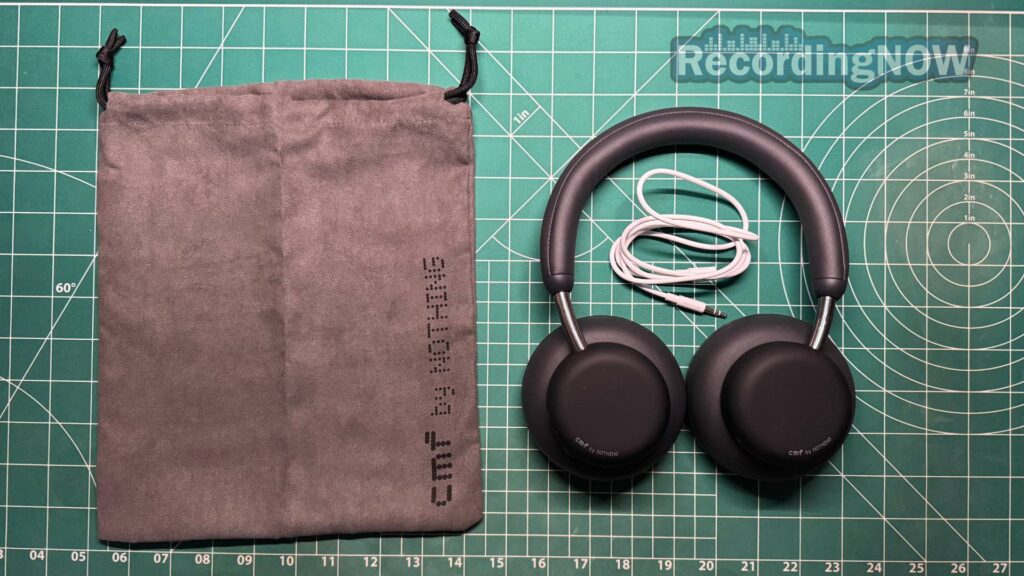 CMF Headphone Pro with included carrying case bag and stereo cable