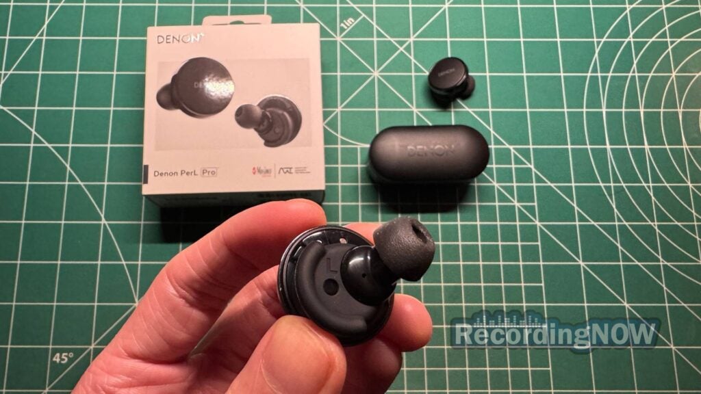Close up of Denon PerL Pro eartip cushion
