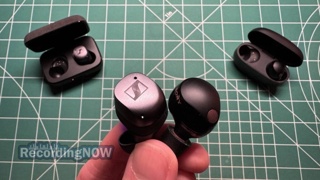 blog-img-1693070783735 Holding Sennheiser Momentum True Wireless 4 and Sony WF-1000XM5 earbuds in hand