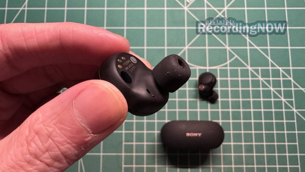 Sony WF-1000XM4 earbud with stock memory foam eartips