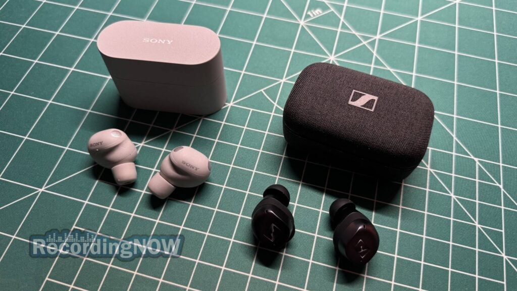 blog-img-1693070240787 Sony WF-1000XM6 earbuds and charging case next to Sennheiser MTW4 Earbuds and charging case