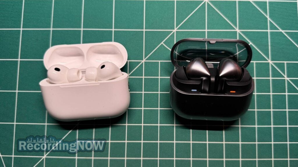 Apple AirPods Pro 3rd Generation vs Samsung Galaxy Buds 3 Pro side by side comparison