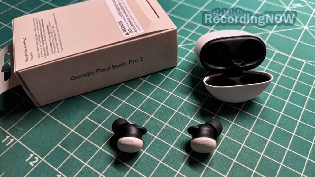 Google Pixel Buds Pro 2nd Generation earbuds on desk