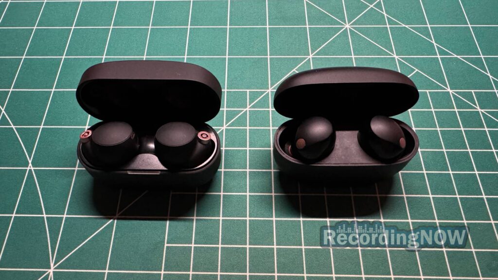 Sony WF-1000XM4 and WF-1000XM5 side by side comparison
