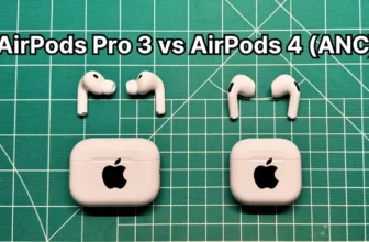 Apple AirPods Pro 3 vs 4 ANC wireless earbuds side by side comparison