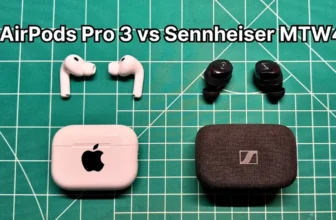 Apple AirPods Pro 3 vs Sennheiser Momentum True Wireless 4 earbuds side by side comparison