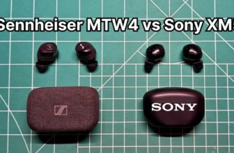 Sennheiser Momentum True Wireless 4 vs Sony WF-1000XM5 wireless earbuds side by side comparison