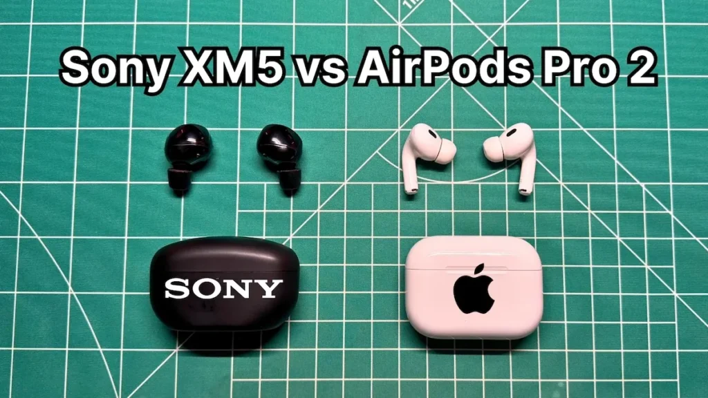Sony WF-1000XM5 vs AirPods Pro 2nd Generation earbuds side by side comparison