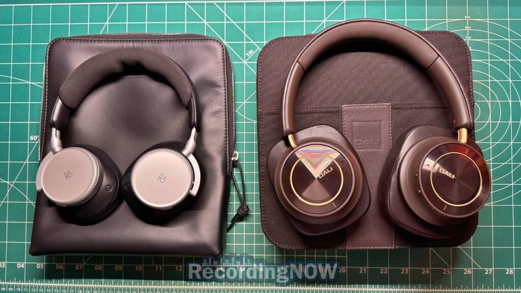 Bang & Olufsen Beoplay H100 case and Dali IO-12 case compared