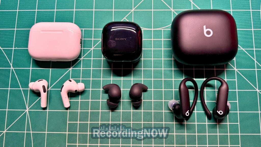 AirPods Pro 3 vs Sony Linkbuds Fit vs Beats Powerbeats Pro 2 side by side comparison