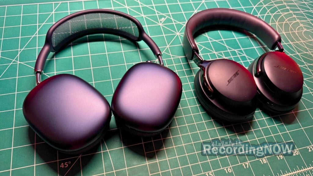 AirPods Max 2 and Bose QuietComfort Ultra 2 headphones on desk