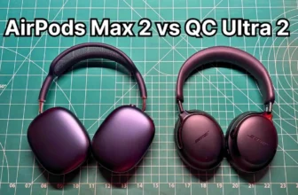 Apple AirPods Max 2 vs Bose QuietComfort Ultra 2 headphones on desk