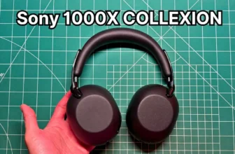 holding Sony 1000X THE COLLEXION headphones in hand