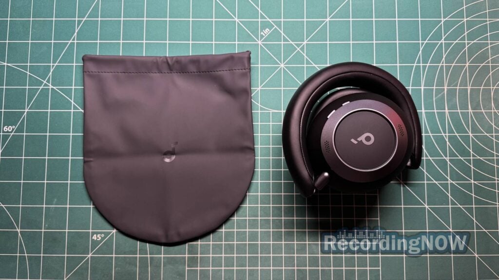 blog-img-1693070783735 Anker Soundcore Space One Pro in folded position next to carrying case bag