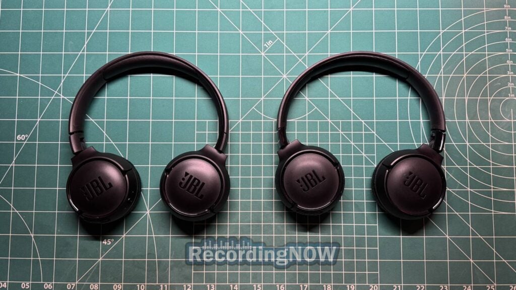 JBL Tune 510BT and JBL Tune 520BT headphones side by side comparison