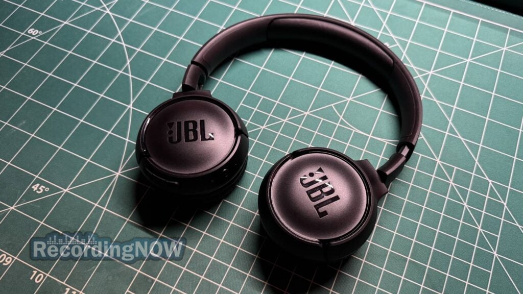 JBL 510BT headphones on desk