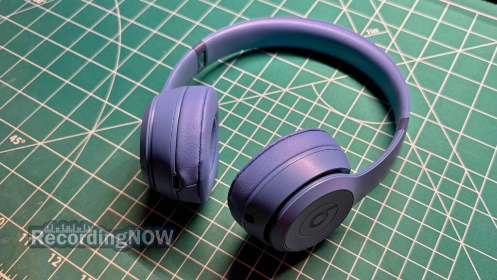 Beats Solo 4 on-ear wireless headphones on desk