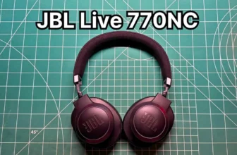 JBL Live 770NC headphones on desk