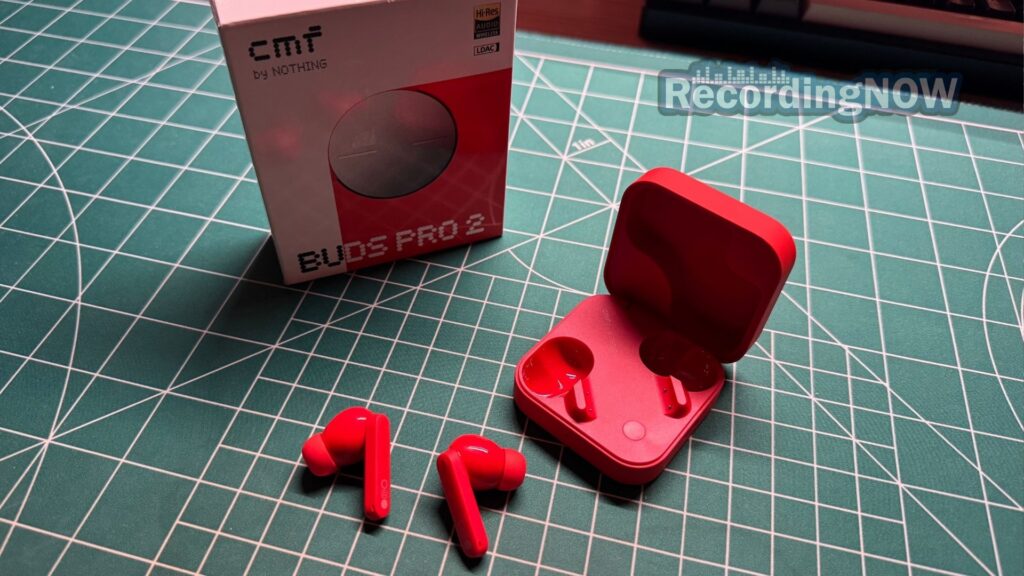 CMF by Nothing Buds Pro 2 next to original box packaging