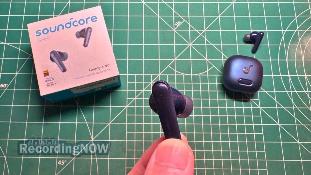 blog-img-1693067280109 Holding Anker Soundcore Liberty 4 NC wireless noise cancelling earbuds in hand