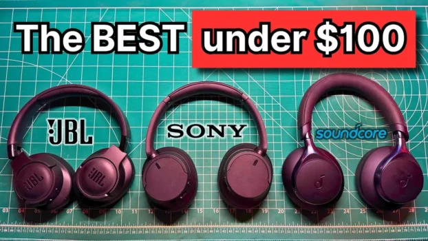 JBL Tune 770NC, Sony WH-CH720N, and Soundcore Space One wireless noise cancelling headphones side by side comparison