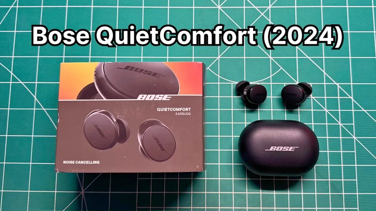 Bose QuietComfort Earbuds (2024) next to original box packaging