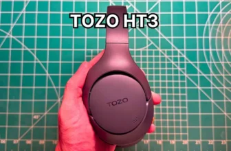 TOZO HT3 wireless noise cancelling headphones in gray