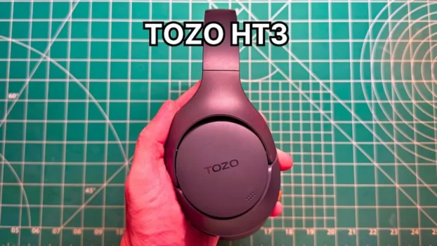 TOZO HT3 wireless noise cancelling headphones in gray